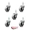 Service Caster 2 Inch Thermoplastic Rubber Wheel 1/2 Inch Threaded Stem Caster SCC, 5PK SCC-TS05S210-TPRS-121315-5 - alternate 3